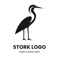Premium Vector Stork Logo Vector