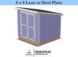 Lean To Shed Plans