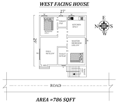 Marvelous 2bhk West Facing House Plan