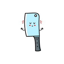 Cute Funny Kitchen Chef Knife Character