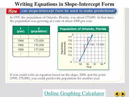 Writing Equations In Slope Intercept