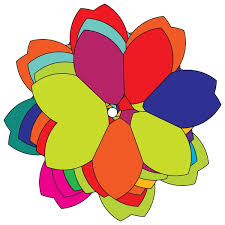 100 000 Colored Doodle Flower Vector