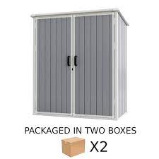 Outdoor Gray Resin Storage Plastic Shed