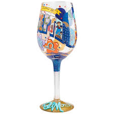 Birthday Month Handpainted Wine Glass