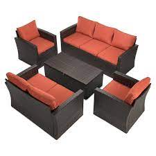 Wicker Patio Conversation Furniture Set