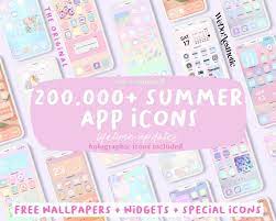 200 000 Summer Pastel App Icon Pack
