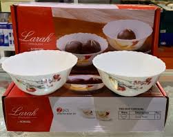 Borosil Larah Opal Glass Soup Bowl Set
