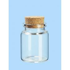 Mini Glass Bottle With Cork Lid 35x45mm