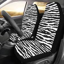 Zebra Stripes Car Seat Covers 2 Pc