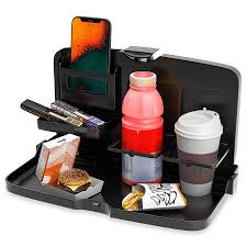 Olixar Headrest Mounted Multifunctional Food Drink Storage Tray For Cars
