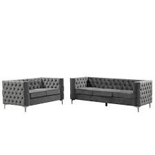 Loveseat And Sofa Couch Set
