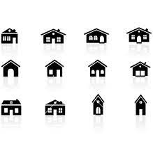 House And Buildings Icons Vector Image