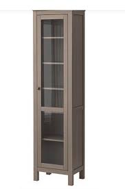Ikea Hemnes Taupe Glass Door Cabinet