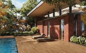 Wood Look Pool Tiles For A Natural Pool