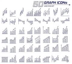 Business Flat Line Graphbar Chart Icon