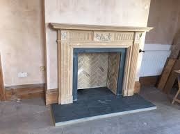 Herringbone Fireplace Chamber In