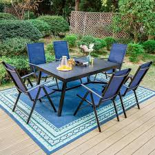 Phi Villa 7 Piece Metal Outdoor Dining