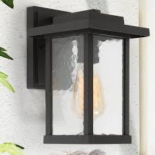 Lnc Matte Black Outdoor Wall Lantern