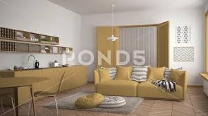 Scandinavian Modern Living Room With