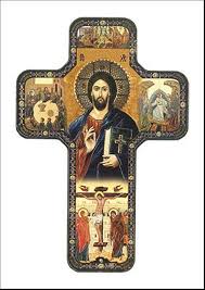 Wood Icon Cross Christ