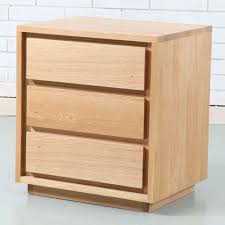 Tobias 3 Drawer Bedside Table Solid