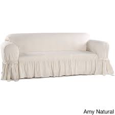 Ruffled Cotton Sofa Slipcover Bed
