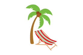 Summer Beach Chairs And Tree Icon