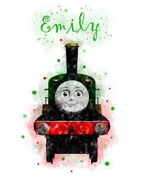 Emily Train Watercolor Print Thomas And
