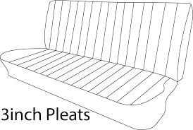 Cloth Bench Seat Cover 3inch Pleats