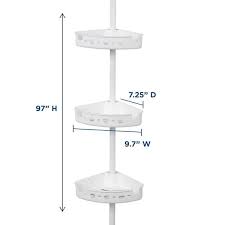 3 Tier Tension Corner Pole Shower Caddy