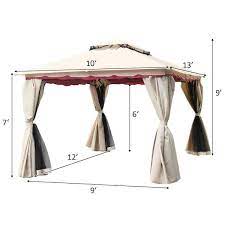 Wellfor 10 Ft X 13 Ft Heavy Duty Party Wedding Car Canopy Tent