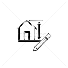 House Design Hand Drawn Sketch Icon