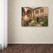Trademark Fine Art Tuscany Courtyard Canvas Art