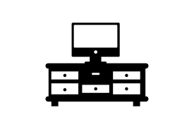 Decor Furniture Tv Table Icon Graphic