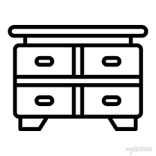 Table Drawer Icon Outline Table Drawer