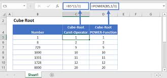 Cube Root Formula Excel Google