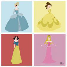 Disney Princess Print 3 Variations
