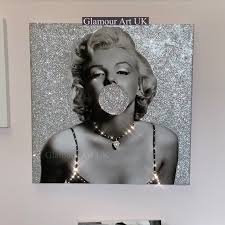 Marilyn Monroe Art Glitter Wall Art