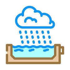 Rainwater Harvesting Vector Art Icons