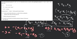 The Cubic Polynomial Equation X3 Bx2 Cx