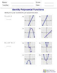 Polynomial Functions Worksheets