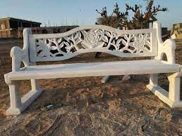 Garden Stone Bench Without Backrest At