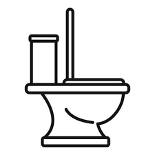 Toilet Outline Vector Art Icons And