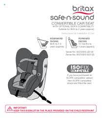 Manual Britax Safe N Sound Graphene