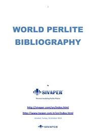Perlit Bibliography Latest