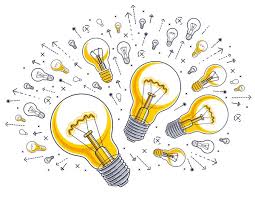Creative Idea Light Bulb Vector Linear
