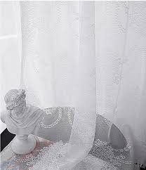 White Lace Sheer Curtain Nordic Voile