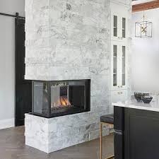 Kitchens Double Sided Fireplace Design