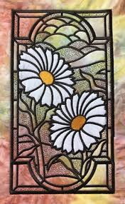 Stained Glass Flower Panel Embroidery