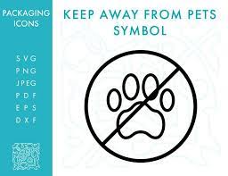 Keep Away From Pets Line Icon Svg